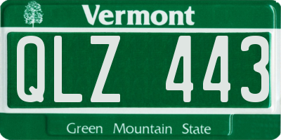 VT license plate QLZ443