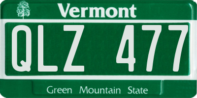 VT license plate QLZ477
