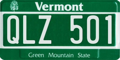 VT license plate QLZ501