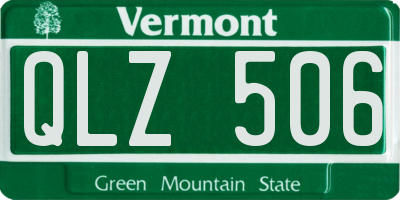 VT license plate QLZ506