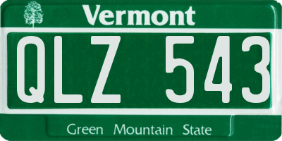 VT license plate QLZ543