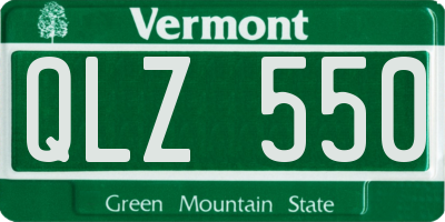 VT license plate QLZ550