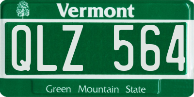 VT license plate QLZ564
