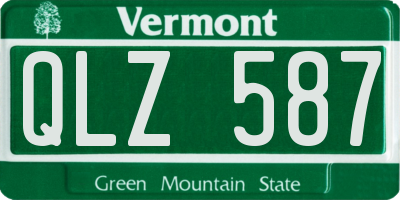 VT license plate QLZ587