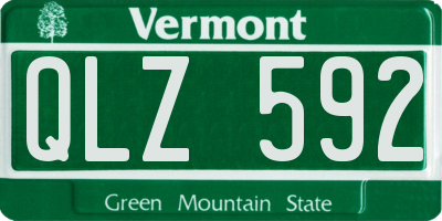 VT license plate QLZ592