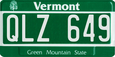 VT license plate QLZ649