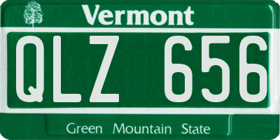 VT license plate QLZ656