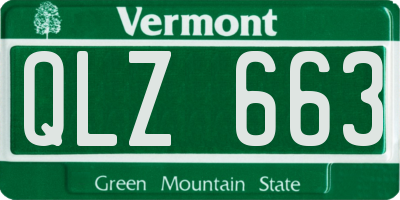 VT license plate QLZ663