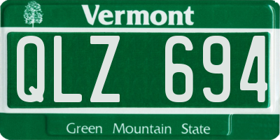VT license plate QLZ694