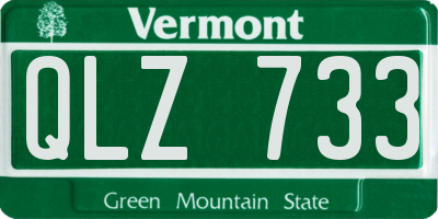 VT license plate QLZ733