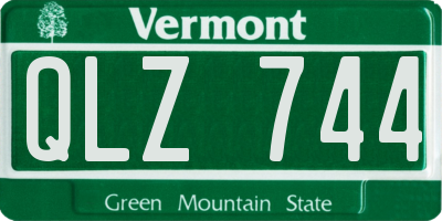 VT license plate QLZ744