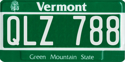 VT license plate QLZ788