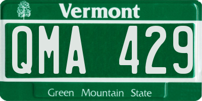 VT license plate QMA429