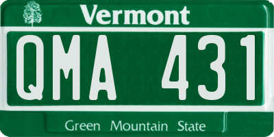 VT license plate QMA431