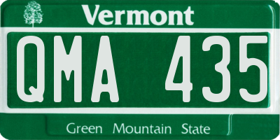 VT license plate QMA435
