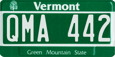 VT license plate QMA442