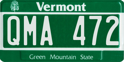 VT license plate QMA472