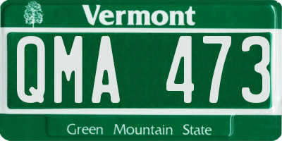 VT license plate QMA473