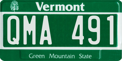 VT license plate QMA491