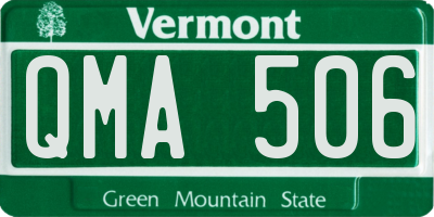 VT license plate QMA506