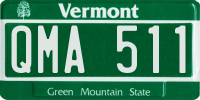VT license plate QMA511