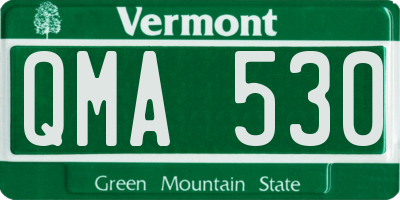 VT license plate QMA530