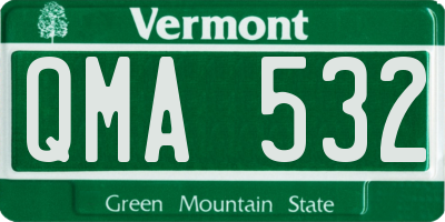 VT license plate QMA532