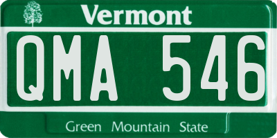 VT license plate QMA546