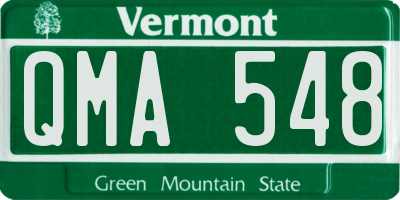 VT license plate QMA548