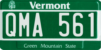 VT license plate QMA561