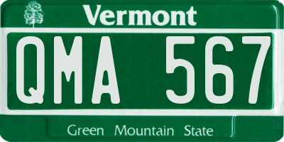 VT license plate QMA567