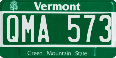 VT license plate QMA573
