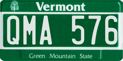 VT license plate QMA576
