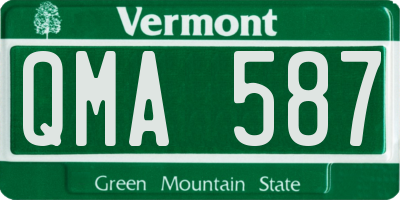 VT license plate QMA587