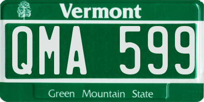 VT license plate QMA599