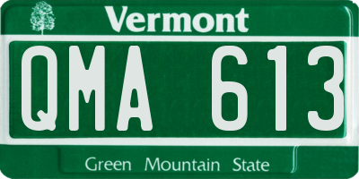 VT license plate QMA613