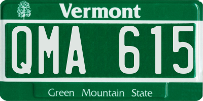VT license plate QMA615