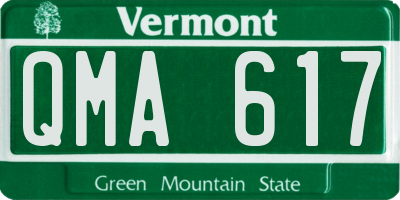 VT license plate QMA617