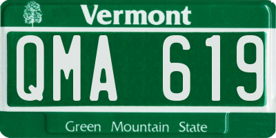 VT license plate QMA619
