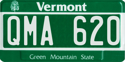 VT license plate QMA620