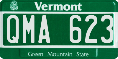 VT license plate QMA623
