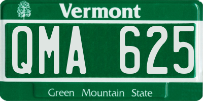 VT license plate QMA625