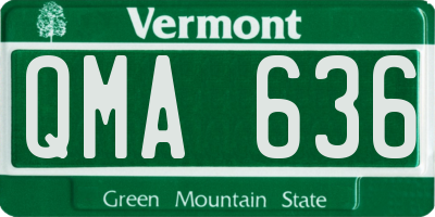 VT license plate QMA636