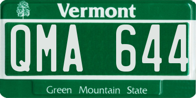 VT license plate QMA644