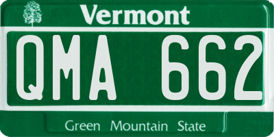 VT license plate QMA662