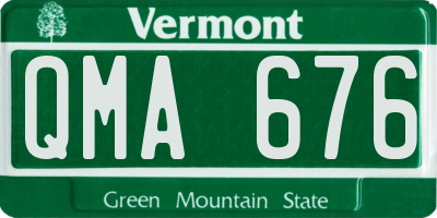 VT license plate QMA676