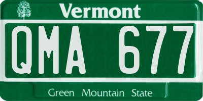 VT license plate QMA677