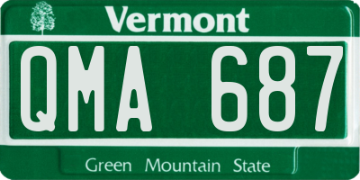 VT license plate QMA687