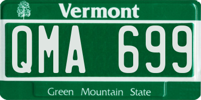 VT license plate QMA699