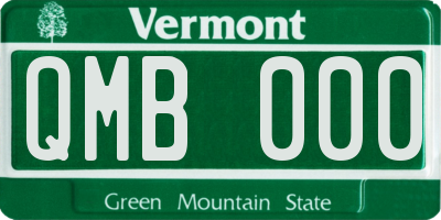 VT license plate QMB000